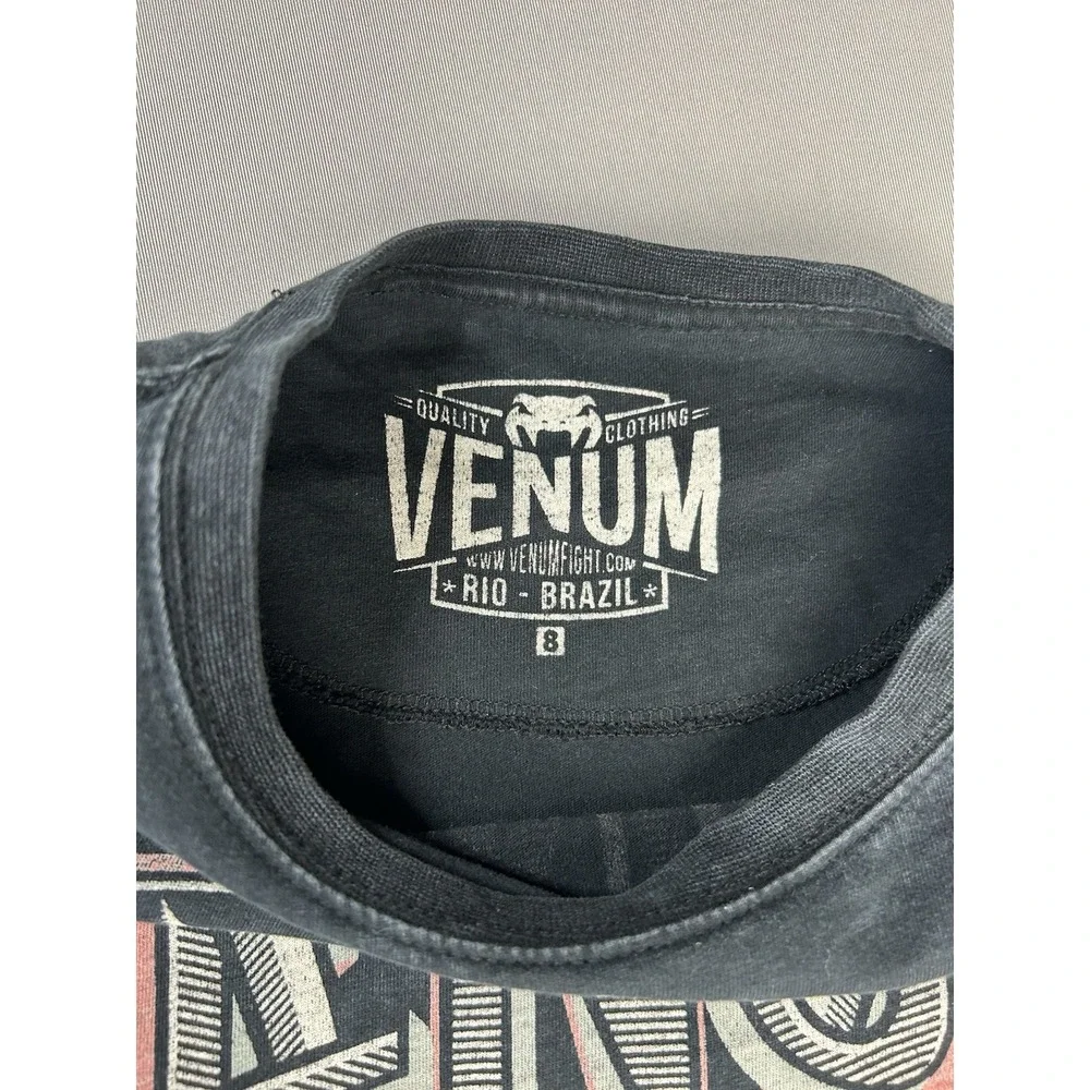 Venum YOUTH 8 Shogun Grappling Distressed Black Graphic Tee‎ Shirt